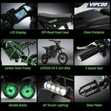 VIPCOO H3 Electric Dirt Bike 3500W 48V 23Ah Fat Tire