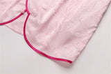 New Chinese style pajamas with breast pads, simulated silk, ice silk home wear, satin jacquard pajamas set