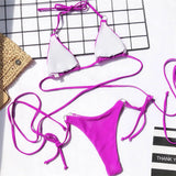 2026 Sexy Wrap Around String Thong Bikini Female Swimsuit Women Swimwear Two-Pieces Bikini Set Bather Bathing Suit Swim V1677