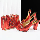 doershow  Lastest Italian Design Fashion Style Ladies Shoes with Matching Bag Set 2025 Nigerian Shoes and Bag Set HFG1-2