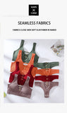 Sexy seamless underwear set push-up bra vest sports breathable push-up set