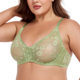 Ultra Thin Plus Size Womens Underwire Support Bra Adjustable Straps No Padding Comfort Leisure Sexy Brassiere