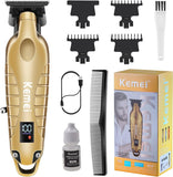 Kemei 2293 Men Zero Gapped Cordless Hair Clipper Professional Hair Beard Trimmer Barber Rechargeable Finish Hair Cutting Machine