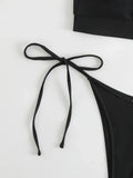 2026 Sexy Orange Bikini Hollow Out Push Up Two-Piece Swimsuit Women Halter Bandage Backless Thong Swimwear Summer Beachwear New