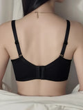 MOYISU French Pure Desire Sexy Rabbit Ears Cup Ultra-thin Underwear Women's Big Breasts Show Small Anti-sag Bra Cover Summer
