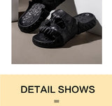 New Personalized Skull Design Men Slippers 2024 Summer Outdoor Fun Slides Thick Bottom of Beach Non-slip Leisure Women Sandals