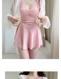 Summer New Women's One-piece Swimsuit, with Exposed Back, Slim and Sexy, Collection of Fairy Style Hot Spring Swimsuits