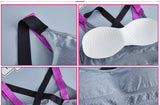 Sports Bra Women Patchwork Cross Back Straps Jogging Gym Crop Top Female Tops Fitness Yoga Shockproof Vest Sport Bras for Women