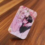 I Love Amy  AMY x BIBI Anime Rectangle Card Case Keychain Access Card Bag Key Tag Ring Leather Card Holder Key Ring Access