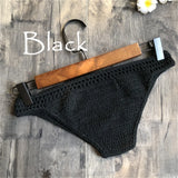 S - XL 9 Colors Crochet Knitted Bikini Bottom Swim Brief Women Swimwear Female Bather Brazilian Tanga Panties Underwear V4195