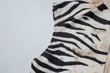 FDYOUI Sexy Zebra-stripe Print Tank Tops Women's Corset 2026 Summer Stand Collar Lace-up Sleeveless T-shirt Hollow Out Crop Top