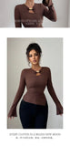 Autumn and winter inner asymmetrical hollow metal decoration slim fit daily outer top