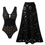 2026 High Quality One Piece Swimsuit Floral Ruffle Printed Push Up Women Bikini Set Swimwear Slimming Bathing Suit Beach Wear