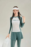 New Swimsuit with High-end Feel Sports Split Two-piece Set, Conservative Slimming, Flat Corner Pants, Hot Spring Swimsuit
