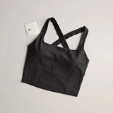 Women's Shock Absorbing Sports Bra Gathered Design Running Fitness Vest Underwear Quick Dry Comfortable Bra for Active Women