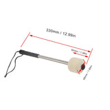 Bass Drum Mallet Professional Marching Bass Felt Head Drumsticks with Hanging Rope Timpani Metal Drum Sticks Musical Instrument