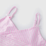 2026 Summer Women Stripe 2 Piece Sets Wrap V-Neck Sleeveless Cami Tops and Shorts Fitness Casual Daily Loungewear