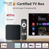New GD2 TV Box Android 12 Amlogic S905Y4 Processor 2GB RAM 32GB Storage Supports AV1 4K H.265 1080P WiFi Bluetooth Voice