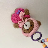 Korean diy handmade custom bear acrylic rope pendant plush doll pendant cute doll bag pendant