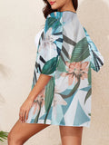 3 Pieces High Waist Bikinis 2026 Women Printed Swimwear Female Bandeau Swimsuit With Kimono Bathers Swimming Bathing Swim Suit
