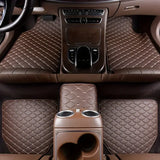 5Pcs Car Floor Mats PU Leather Waterproof Auto Foot Pad Protector pads Fashion Car Carpet Cushion For All Seasons