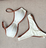 2026 Sexy Bikini Women Swimsuit Female Swimwear Bandeau Biquini Bathing Suit Shiny Swimming Suits Halter Bodysuit Beachwear