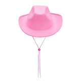 Women Men Cowboy Hat Classic Roll Up Brim Fedora Cowgirl Hat Western Retro Sun Cap Stage Performance Hat