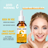 YOUNGCOME 2pcs Vitamin C and Retinol Fortified Serum Rich in VC Keep Skin Hydrated and Smooth Smooth Fine Lines and Wrinkles