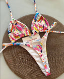 2026 New Sexy Prints Mciro Bikini Set Women Holiday Swimsuit Lace-up Swimwear 2 Piece Set Backless Biquine Brasileiro Beachwear