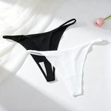 New Sexy Thin Ice Silk Women's Briefs Low Waist Invisible Yoga Fitn Sports Underwear Pure Color Ladies Thong Panties