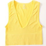 Deep V Crop Top Women Bra Top Sexy Lingere Seamless Underwear Female Tanks Top Sleeveless Fitness Top Camisole