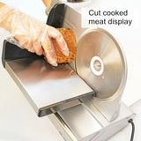 220V Electric Meat Slicer, Commercial Mutton Beef Lamb Cutter, Automatic Vegetable & Bread Slicing Machine, Stainless Steel Food