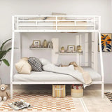 Space Saving Metal Bunk Bed With Ladder And Steel Support
