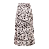 Women's Summer High Waist Skirt Solid Color Long Satin Skirt for Travel, Beach, Shopping