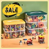 Stackable Classified Storage Box (NEW) - Transparent Dustproof Moisture-Proof Plastic | Perfect for Kids Lego Building Blocks