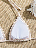 sexy floral print halter bikinis sets biquini micor string tie swimsuit Swimwear Biquini conjunto de bikini tankini beachwear