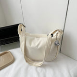 Minimalist Crossbody Bag with Puppy Pendant - Spacious & Stylish Scratch-Resistant Nylon Shoulder Bag  for Daily Essentials