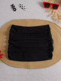 2026 Black Mesh Skirt Pants Swimsuit Sexy Swimwear Women Solid Bathers Bathing Swimming Trunks Swim Suit Female XXL