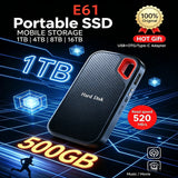 Original E61 SSD Portable 2TB High-Speed External Hard Drive USB 3.1 Solid State Drive Large Capacity for Laptop DesktopMAC/ PC