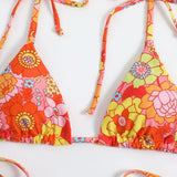 sexy floral print micro mini bikini halter string triangle swimwear thong swimsuit women biquini bikini set bathing suits