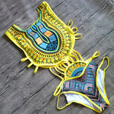 S - XXL Sexy African Print One Piece Swimsuit Women Swimwear Female High Cut Out Monokini Trikini Bather Bathing Suit Swim Lady