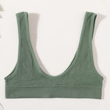 Ribbed Seamless U-Back Bralette Women's Push Up Tube Tops Wire Free Plunge Underwear Sexy Lingerie Small Cup Intimates M-XL