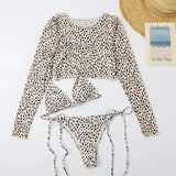 Toucheart Leopard For Women Swimsuit Items Halter Micro Bikini Top Separately Print Bathing Suit Brazilian Low Waist Beachwear
