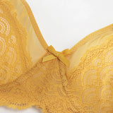 Women's Floral Lace Buckle Front Wireless Bra,Breathable Comfortable lingerie Top for Daily Wear,Women's Lingerie for All Season