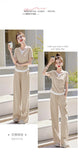 Knitted two-piece casual suit is loose and comfortable