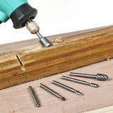 6/10pcs Set HSS Routing Router Drill Bits Set for Dremel Carbide Rotary Burrs Tools Wood Stone Metal Root Carving Milling Cutter