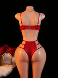 Adult Semi Transparent Heart-shaped Ornament Lace erotic Underwear Suspender Women Sexy Lingerie Nightclub Party Bodysuit