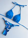 Leopard Halter Scrunch Butt Mini Micro Thong Bikini Women Swimwear Female Swimsuit Two-pieces Bikini Set Bathing Suit Swim Lady