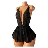 See Through Deep V Sexy Underwear Women One-piece Exotic Costumes Bodysuit  Desire Night Erotic  Sexua Temptation Hot Dress Set