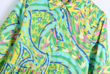 Foridol Paisley Print Shirt Dress Elegant Autumn Spring Green Dress Floral Print Boho Female Maxi Dress Long Sleeve Vestido 2025